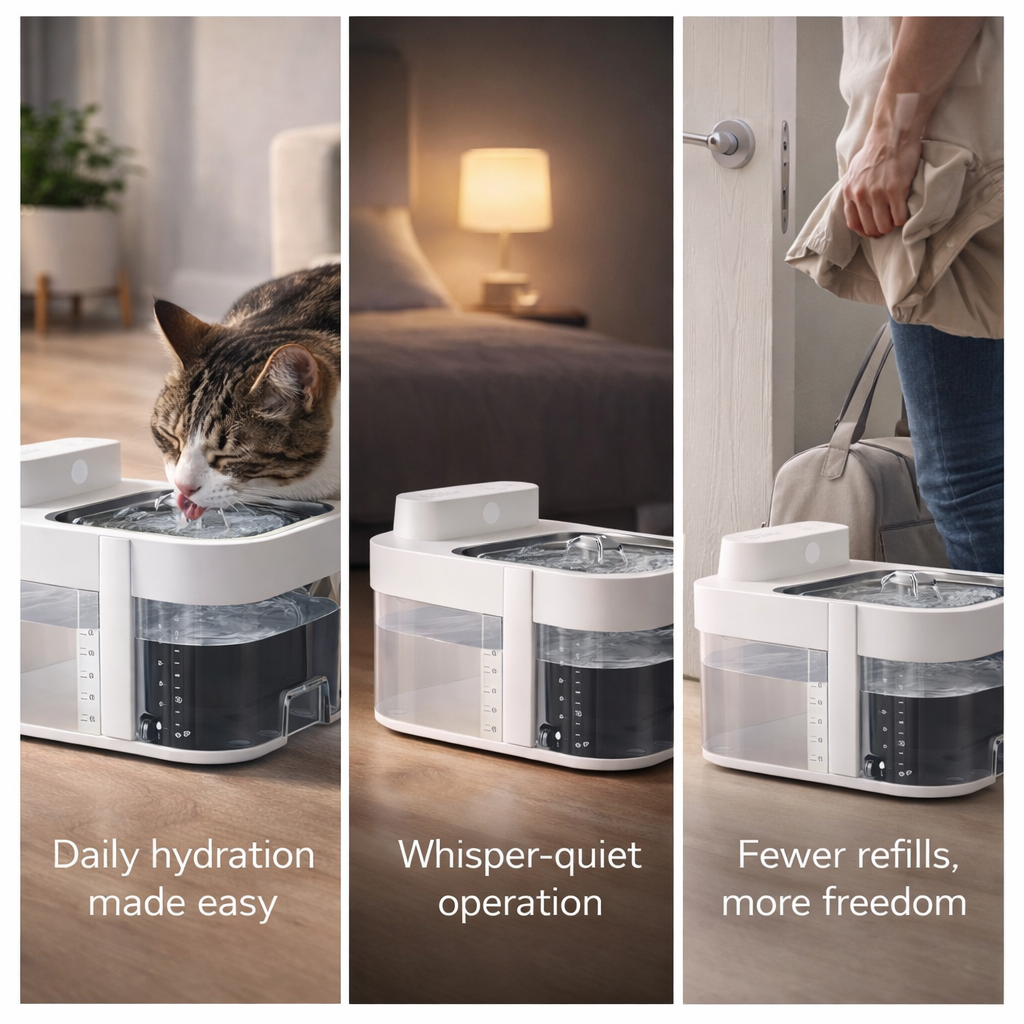 Petvra™ - The Filterless Self-Refill Fountain